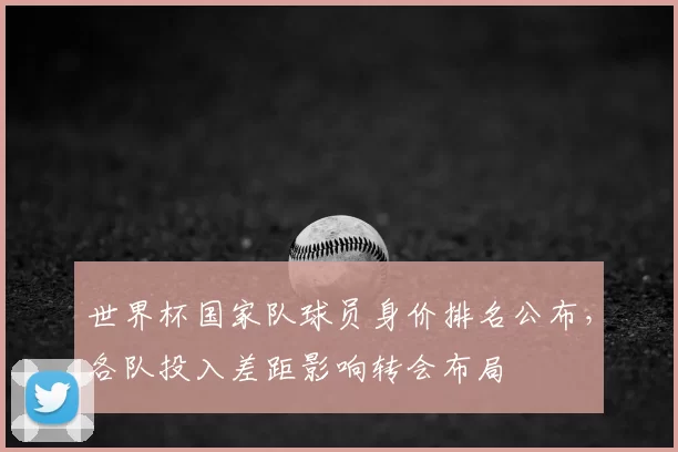 世界杯国家队球员身价排名公布,各队投入差距影响转会布局